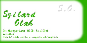 szilard olah business card