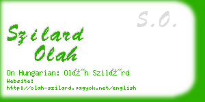 szilard olah business card